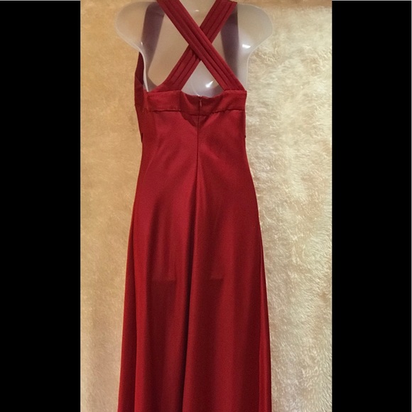 Calvin Klein Red full length formal dress. Size 8 - Picture 6 of 6